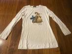 Monnalisa longsleeve shirt wit met scrattie eekhoorn mt 152!, Meisje, Ophalen of Verzenden, Monnalisa, Zo goed als nieuw