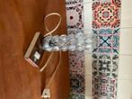 Vintage tafellamp – glas & hout, Ophalen, Gebruikt, Glas/hout, Minder dan 50 cm