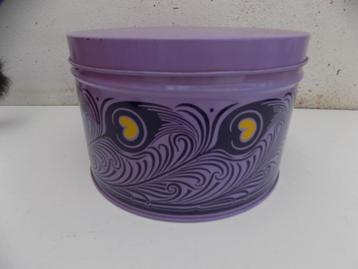 Jaren 70 opbergblik paars geel keuken decoratie vintage beschikbaar voor biedingen