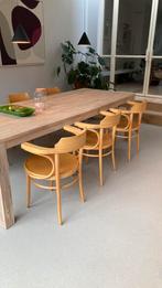 6 houten eetkamer stoelen, Huis en Inrichting, Ophalen, Zo goed als nieuw, Bruin, Vijf, Zes of meer stoelen