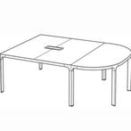 Groot bureau / Vergadertafel Ikea Bekant met sidetable, Zo goed als nieuw, Ophalen, Bureau