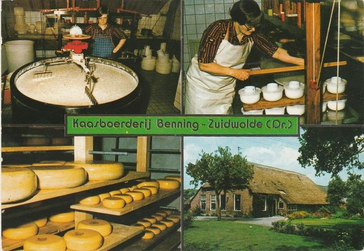 ZUIDWOLDE (Dr.) Kaasboerderij Benning, Verzamelen, Ansichtkaarten | Nederland, Ongelopen, Drenthe, 1960 tot 1980, Verzenden