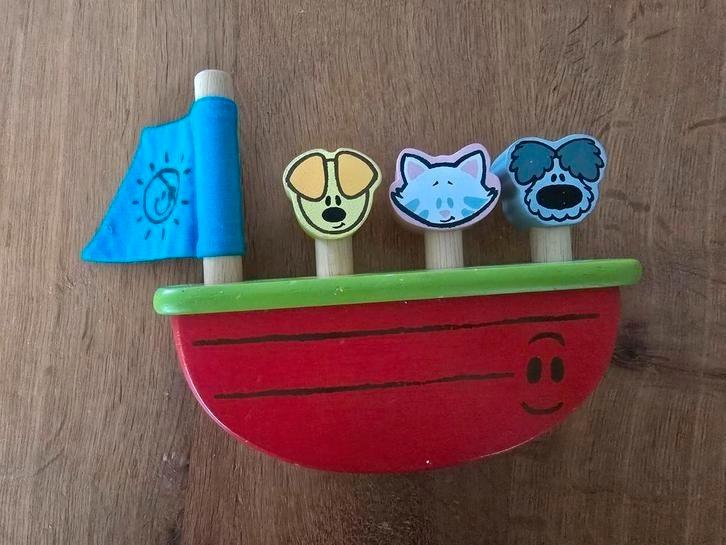 Woezel & Pip houten Schommelboot, Kinderen en Baby's, Speelgoed | Houten speelgoed, Zo goed als nieuw, Overige typen, Ophalen of Verzenden