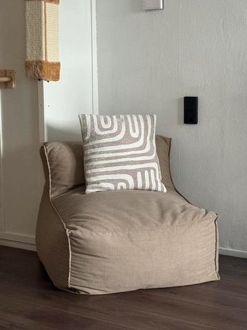 BAGIE zitzakzetel donkerbeige H80 x B80 x D65 beschikbaar voor biedingen