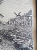 Haventje in Heusden monogram Cees Maes, Ophalen