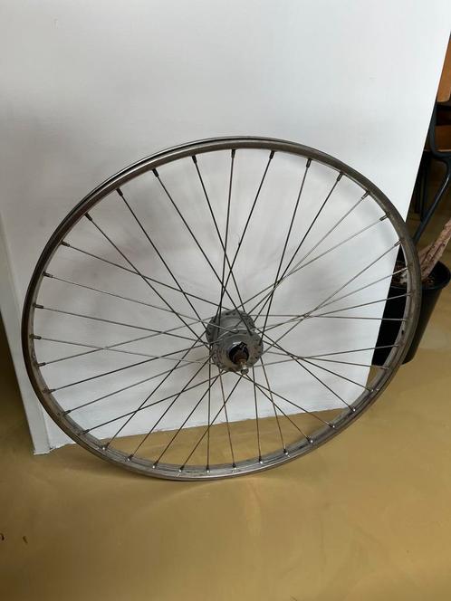 Voorwiel 28” Van Schothorst 22-635 velg Shimano dynohub, Fietsen en Brommers, Fietsonderdelen, Gebruikt, Algemeen, Wiel, Ophalen