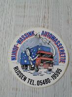 sticker NIJHOF WASSINK AUTOWASSERETTE te RIJSSEN, Ophalen of Verzenden, Zo goed als nieuw, Bedrijf of Vereniging
