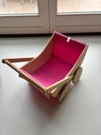 Roze Houten Poppenwagen, Ophalen of Verzenden, Gebruikt, Jongen of Meisje
