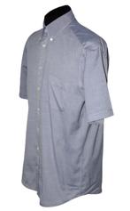 VAN LAACK overhemd, shirt, korte mouw, blauw/grijs, Mt. 41, Blauw, Halswijdte 41/42 (L), Van Laack, Zo goed als nieuw