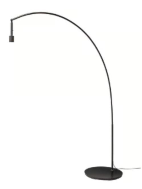 Booglamp Zwart lampvoet IKEA Skaftet lampenkap Brunsta, Huis en Inrichting, Lampen | Vloerlampen, Zo goed als nieuw, 200 cm of meer