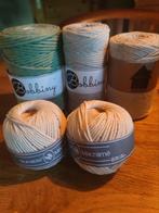 Diverse macrame Garen Set - Macramé en Meer! Vijf klossen ., Ophalen of Verzenden, Nieuw, Haken, Wol of Garen