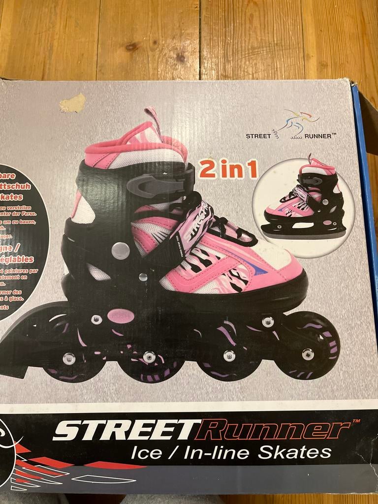2 in 1 Schaatsen & Skeelers - Roze, Ophalen, Zo goed als nieuw, Overige typen, Overige merken