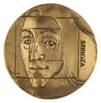 Penning VPK 2001 Eric Claus : Dubbelportret Spinoza, Verzenden, Brons, Nederland