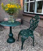 Brocante Gietijzer Tuinset, Overige materialen, Gebruikt, Stoel, Tuinset