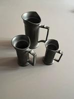 3 tinnen maatbekertjes, Engelentin KR dB 90, Antiek en Kunst, Antiek | Tin, Ophalen of Verzenden