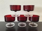 5 coupes van Luminarc in de kleur Ruby Red., Ophalen of Verzenden, Zo goed als nieuw, Bierglas