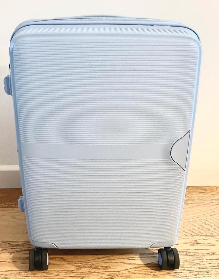 Design baggage trolley licht, Sieraden, Tassen en Uiterlijk, Koffers, Gebruikt, Zacht kunststof, 50 tot 60 cm, 35 tot 45 cm, Slot