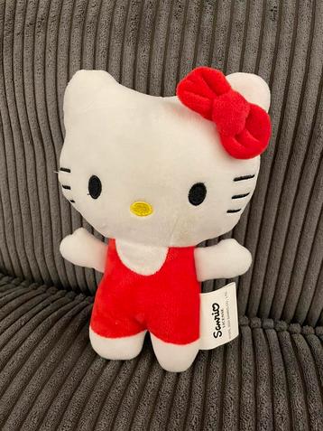 Hello Kitty knuffel Sanrio rood pakje en strik zo’n 20 cm