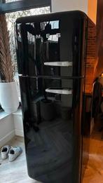 Zwarte smeg koelkast fab30, Witgoed en Apparatuur, Koelkasten en IJskasten, 200 liter of meer, Zo goed als nieuw, Met vriesvak