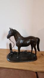 Bronskleurig beeld  Minerva London paard & hond met COA, Ophalen of Verzenden