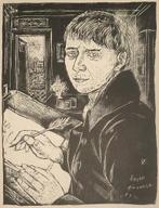 Erich Büttner (1889–1936) Houtsnede 'Heinrich von Kleist (1, Verzenden