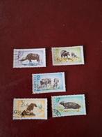 Albanië: mi. 921/25. Waterbuffels., Ophalen of Verzenden, Gestempeld, Dier of Natuur