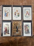 6 oude devotieprentjes met kant, devotie D, Verzamelen, Bidprentjes en Rouwkaarten, Ophalen of Verzenden