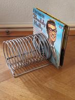 Vintage/Retro LP/Tijdschrift houder chroom gedraaid in krul, Ophalen of Verzenden