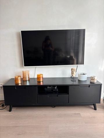 Zwart Tv-Meubel met Opbergruimte