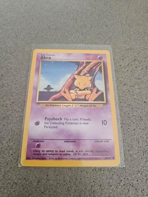 Abra Base Set 43/102, Hobby en Vrije tijd, Verzamelkaartspellen | Pokémon, Zo goed als nieuw, Losse kaart, Ophalen of Verzenden