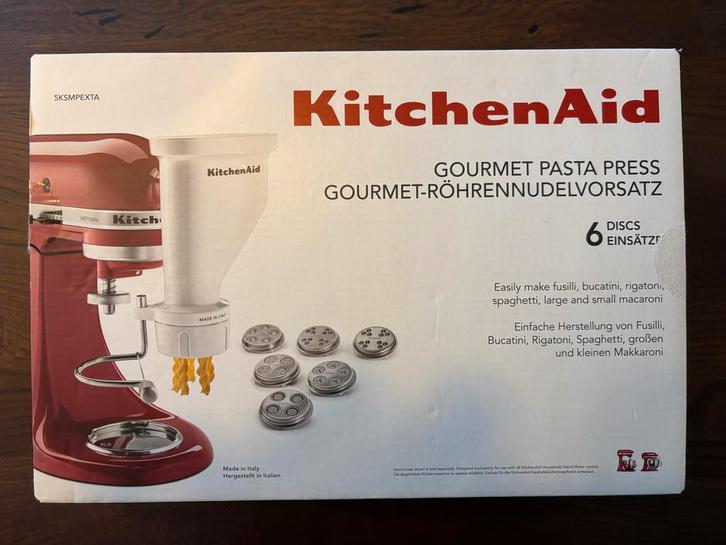 KitchenAid Gourmet Pasta Pers - Pastamachine, Witgoed en Apparatuur, Keukenmixers, Nieuw, Minder dan 1 liter, 1 snelheid, Vaatwasserbestendig