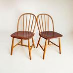 Nesto rietenstoelen 2, Nassjo stolsfabrik, Zweden1960s, Ophalen, Gebruikt, Twee, Bruin