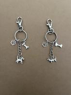 2 verschillende sleutelhangers Hond, teckel, bot, pootafdruk, Ophalen of Verzenden, Nieuw, Dier of Natuur