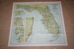 Originele oude kaart Florida - VS - 1930 !!, Gelezen, Ophalen of Verzenden