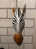 Decoratief houten zebra hoofd, Antiek en Kunst, Ophalen of Verzenden