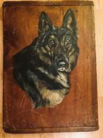 Berni Bruce schilderij op houten plank | Duitse herdershond, Antiek en Kunst, Ophalen of Verzenden
