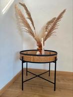 Rotan Salontafel /bijzettafel, Ophalen, Zo goed als nieuw, Rond