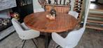 Tafel / eettafel / mango - 150cm rond, Huis en Inrichting, Tafels | Eettafels, Ophalen, Rond, 100 tot 150 cm, 100 tot 150 cm