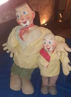 Twee charmante, oude clowns poppen., Verzamelen, Poppen, Ophalen of Verzenden, Gebruikt, Pop