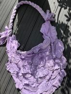 Schoudertas lila ibizastijl lang hengsel 100% katoen 75x40cm, Ophalen of Verzenden, Zo goed als nieuw, Paars, Overige merken