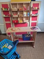 Winkeltje met kar en boodschappen items, Kinderen en Baby's, Speelgoed | Overig, Ophalen, Gebruikt, Jongen of Meisje