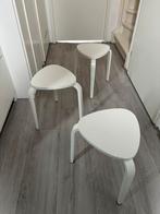 3 Ikea krukjes kyrre 3 wit, Ophalen, Zo goed als nieuw, Hout