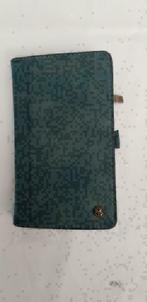 F289 CASEME portemonnee blauw geruwd leder, Sieraden, Tassen en Uiterlijk, Portemonnees, Ophalen