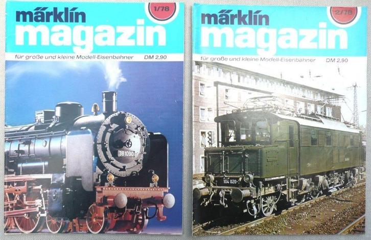 Märklin Magazin 1/78 en 2/78. Duitse taal., Hobby en Vrije tijd, Modeltreinen | H0, Zo goed als nieuw, Boek, Tijdschrift of Catalogus