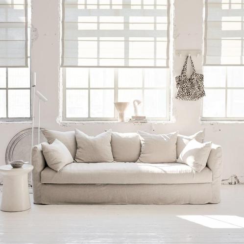 LOFT LINNEN BANK | Losse hoezen, Huis en Inrichting, Banken | Bankstellen, Nieuw, Rechte bank, Vierpersoons of meer, 200 tot 250 cm