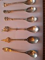 Zes zilverkleurige souvenir theelepeltjes, Antiek en Kunst, Antiek | Bestek, Ophalen of Verzenden