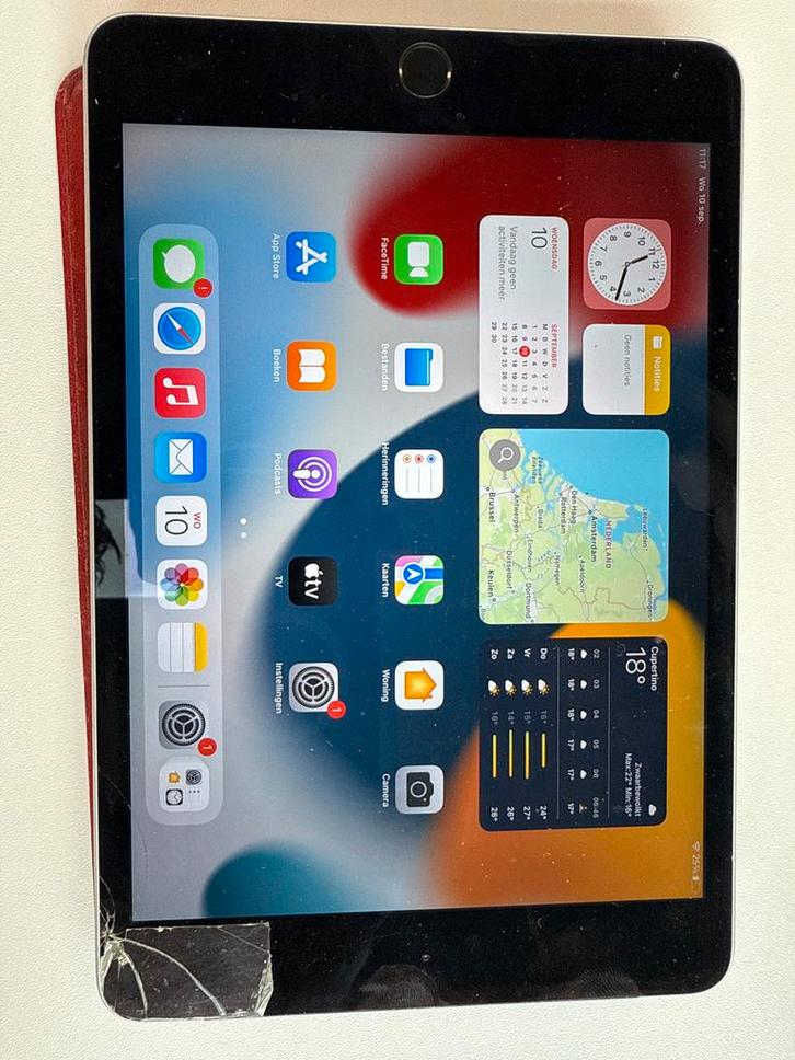 iPad Mini 4 128GB Wifi+4G - Barst in scherm, Computers en Software, Apple iPads, Gebruikt, Apple iPad Mini, 128 GB, Overige kleuren