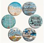 Onderzetters met Beach welcome afbeeldingen, Ophalen of Verzenden, Nieuw, Glas of Kopje