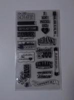 Clear stamps stempels Nederlandse tekst NIEUW, Ophalen of Verzenden, Nieuw, Clearstamp