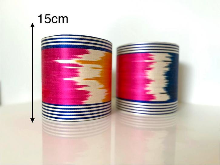 Kleurrijke lampenkapjes | 15 cm | 2 stuks, Huis en Inrichting, Lampen | Lampenkappen, Nieuw, Minder dan 25 cm, Rond, Wit, Overige kleuren